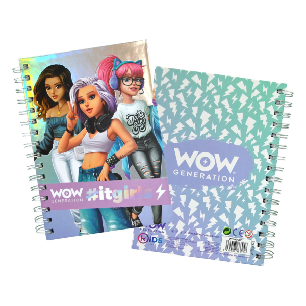 WOW Generation Anteckningsbok med stickers Spiral : Model - Annie, Ala…