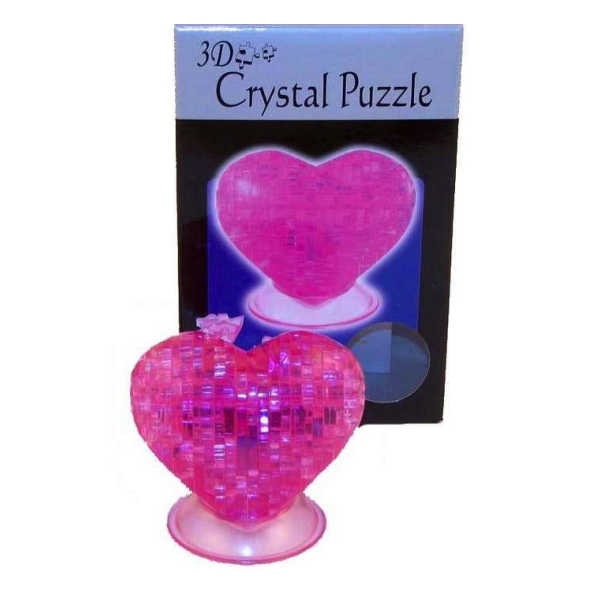 Crystal Puzzle 3D Hjärta 46 bitar