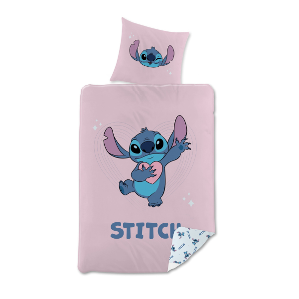 Disney Stitch Bäddset Rosa 150x210cm - Stitch