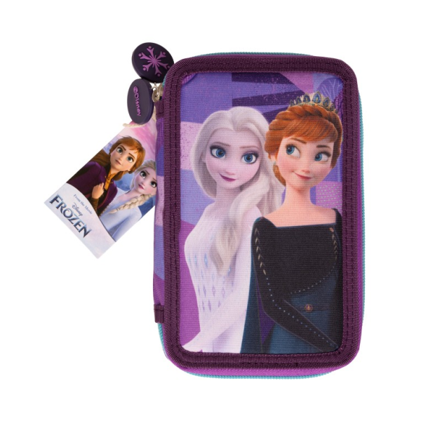 Disney Frozen Dubbelt Pennfodral (Lila)