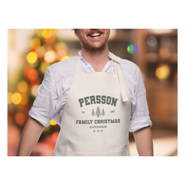 Förkläde med Egen Text - Julmotiv