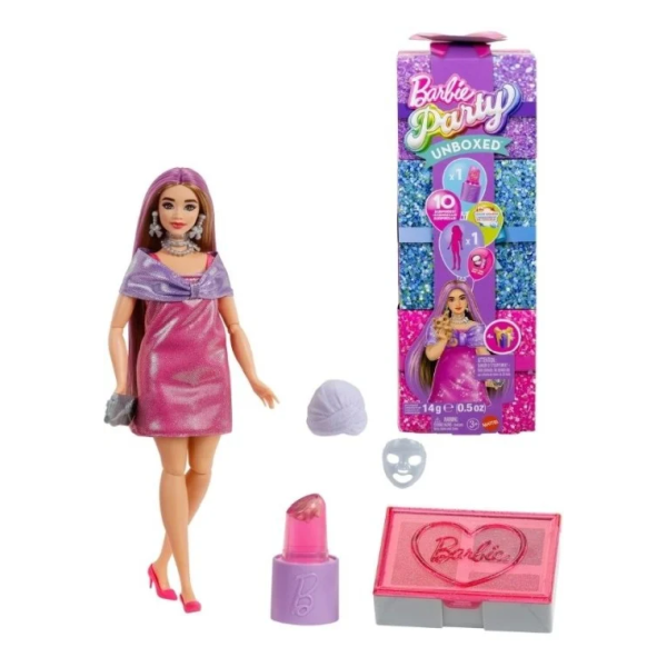 Barbie Glam Party Curvy Docka