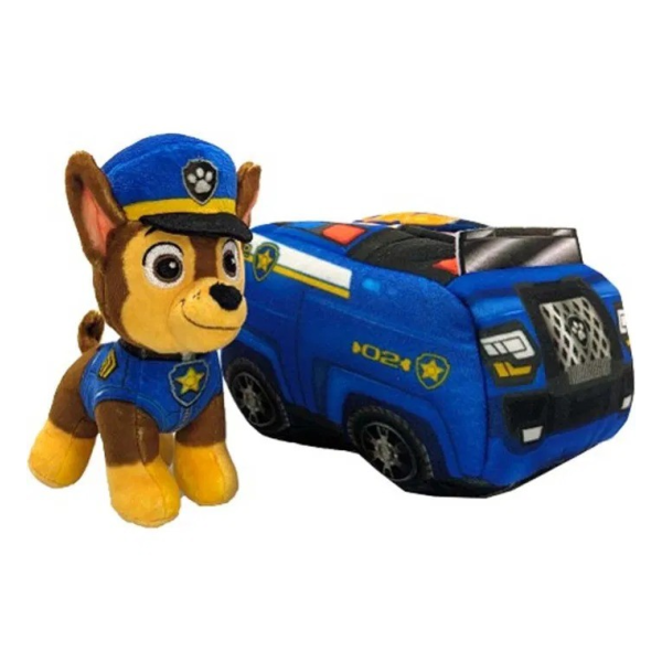 Paw Patrol 2-in-1 Vehicle Plush with Chase 15 cm