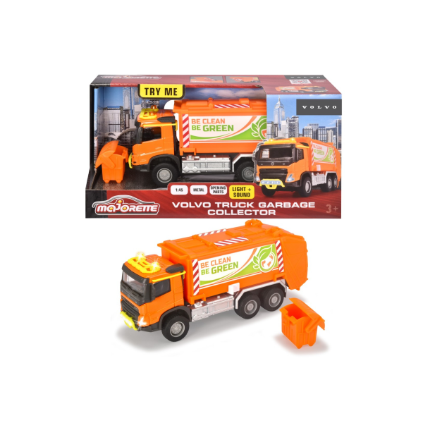 Majorette Volvo Truck Sopbil med ljud och ljus - Majorette