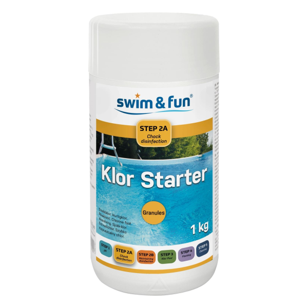 Pool Klor Starter Granules 1kg - Swim & Fun
