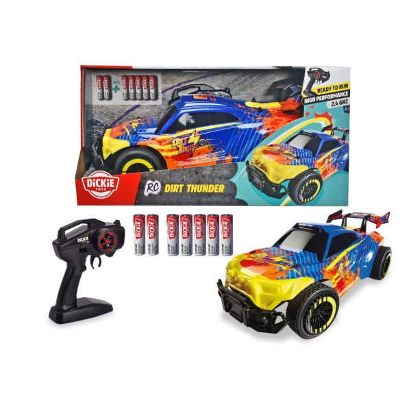 Dirt Thunder - Radiostyrd bil - 15 km/h - Dickie Toys