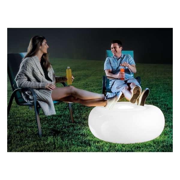 Uppblåsbar LED-sittpuff - Intex