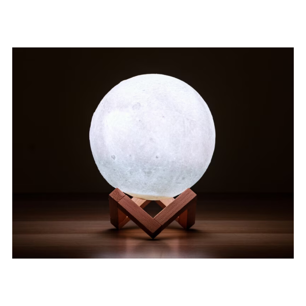 3D-månlampa - 15 cm 16 Färger Spralla