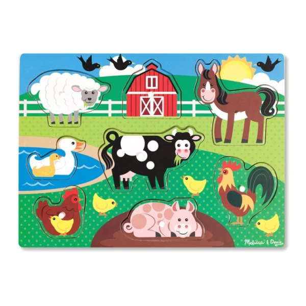 Melissa & Doug Knoppussel Bondgårdsdjur (8-bitar)